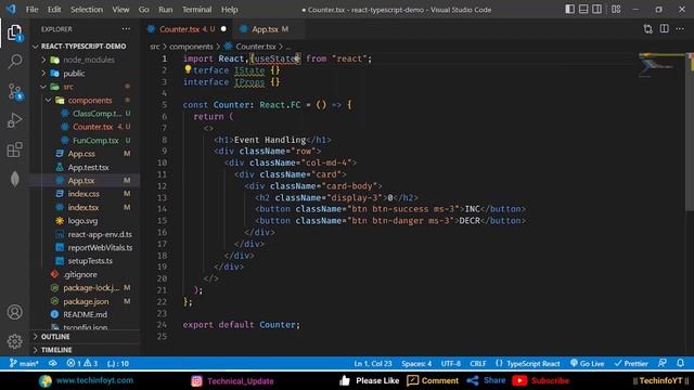 Event Handling With React Typescript смотреть онлайн