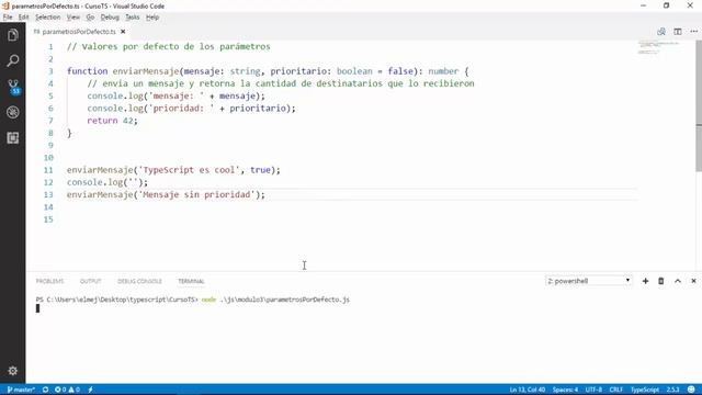 Parámetros por Defecto | Funciones | Programando en TypeScript смотреть онлайн