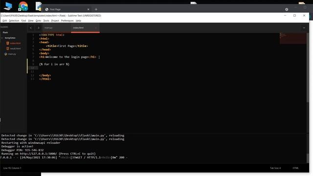 Flask Tutorial For Beginners - #part3 jinja code tutorial смотреть онлайн