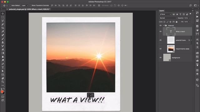 How to Create a Polaroid Frame for Instagram in Photoshop смотреть онлайн