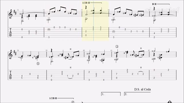TAB/Sheet: Amando Sobre O Mar By Zequinha De Abreu [PDF + Guitar Pro + MIDI]