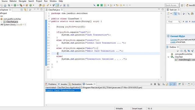 String in Switch Statement Java 7 смотреть онлайн