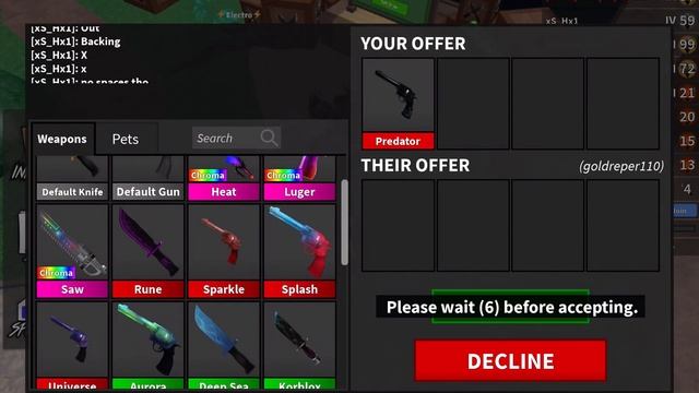 trading for chroma luger!! (Roblox Murder Mystery 2) смотреть онлайн