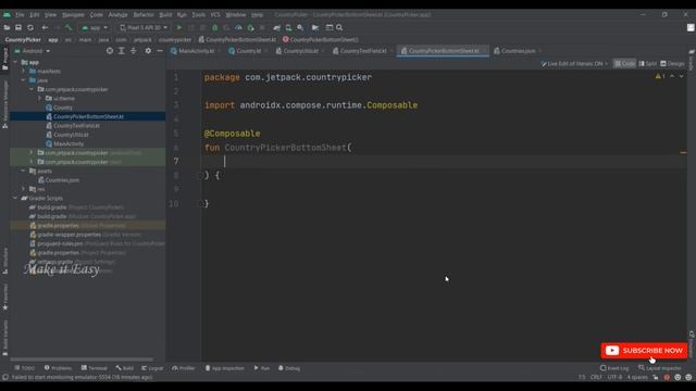 How to Implement Country List Spinner in Jetpack Compose | Android | Kotlin | Make it Easy смотреть онлайн