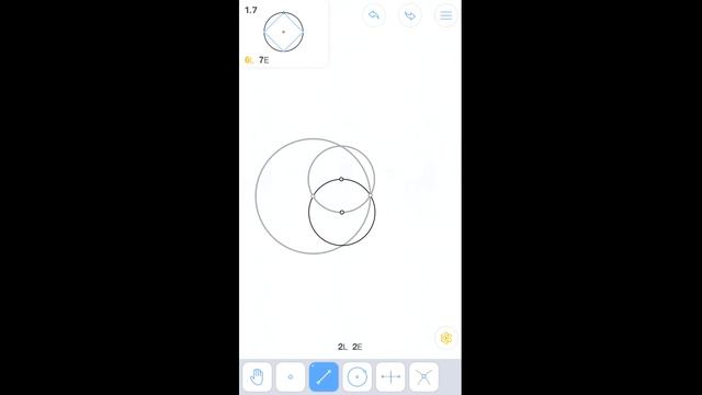Euclidea - 1. Альфа (Alpha) - 1.7 - Квадрат, вписанный в окружность смотреть онлайн