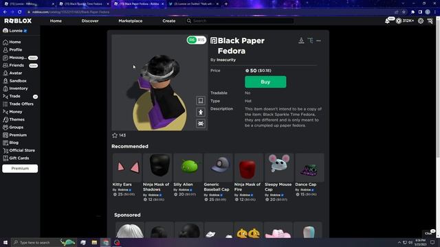 Insane Black Sparkle Time Fedora COPY... LOL смотреть онлайн