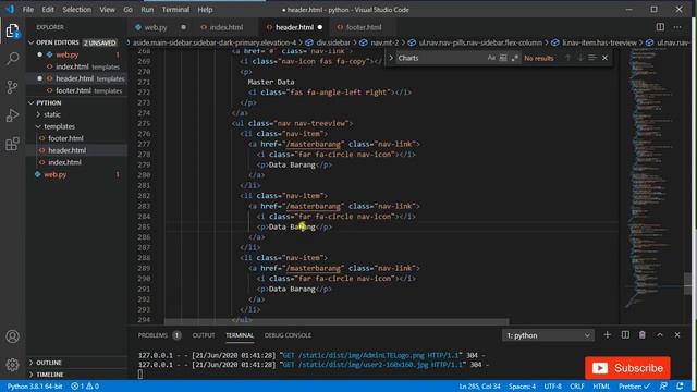 1. Membuat Program Penjualan dengan Flask Python | Python Database MYSQL смотреть онлайн