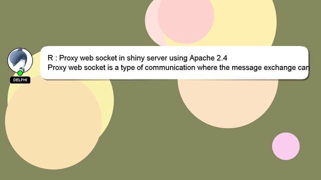 R : Proxy web socket in shiny server using Apache 2.4 смотреть онлайн