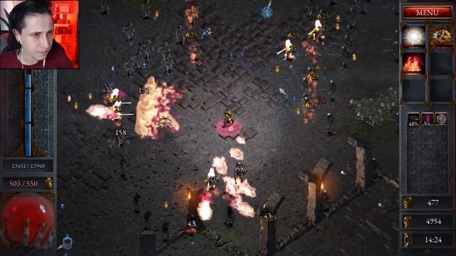 КАЧАЕМ УМЕНИЯ ОГНЕМЕТЧИКОМ | Halls of Torment #9 смотреть онлайн