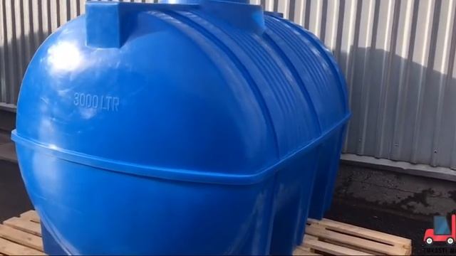 Горизонтальная емкость G 3000 литров для воды, продуктов питания и дизельного топлива. смотреть онлайн