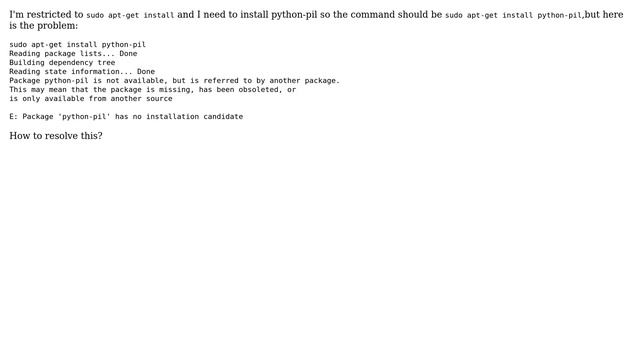 Ubuntu: sudo apt-get install python-pil on Ubuntu 12.04? смотреть онлайн