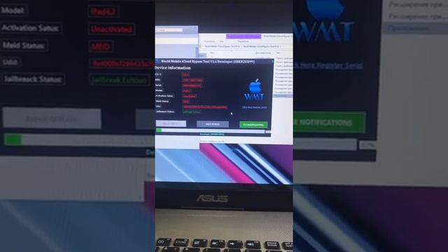 iPad Air iCloud Bypass Done by World Mobile icloud bypass tool V1.6 смотреть онлайн