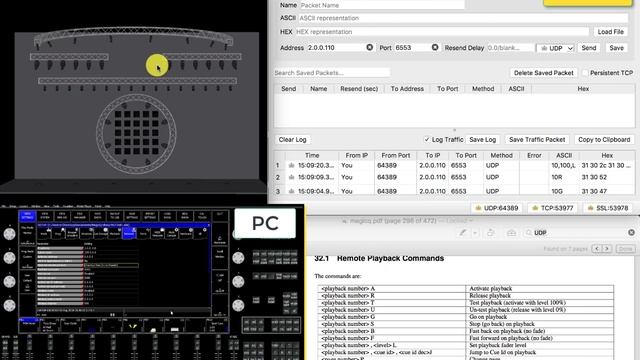 Управление MagicQ через протокол TCP/IP и UDP