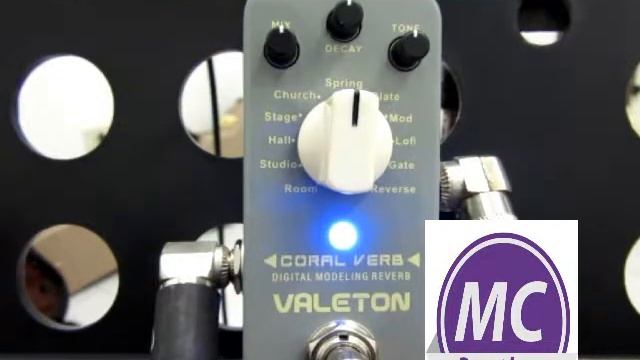 รีวิว Coral Verb 11 Modes Reverb Demo Valeton Coral Series Pedal смотреть онлайн