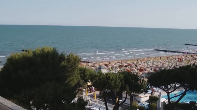 View from our hotel, The Cesare Augustus, Lido Di Jesolo смотреть онлайн
