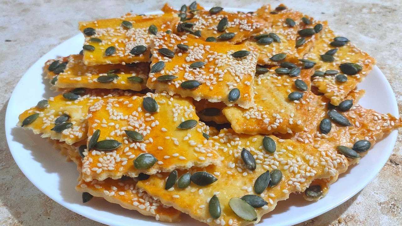 ПЕЧЕНЬЕ С КУНЖУТОМ И ТЫКВЕННЫМИ СЕМЕЧКАМИ ЗА 15 МИНУТ🍘 Ольгины Рецепты. смотреть онлайн