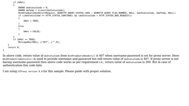 In case of proxy server Winhttp Authentication fails смотреть онлайн
