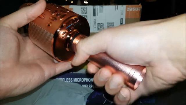 BONAOK Karaoke Microphone with Bluetooth and Colorful LED Lights - Rose Gold Plus - Amazon Unboxin смотреть онлайн