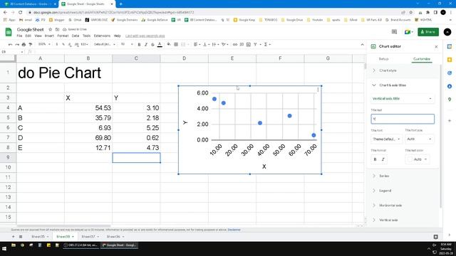 How to Add Title On X Y Horizontal Vertical Axis in Google Sheet смотреть онлайн
