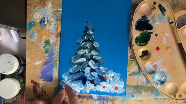 Рисуем пальчиками елочку. 3+ смотреть онлайн