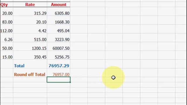 How to Round Off Total Amount in MS Excel смотреть онлайн