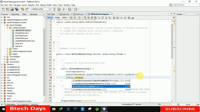 7. Hostel Management System in java - All Students Living Page (JFrame, Mysql Database, Netbeans) смотреть онлайн