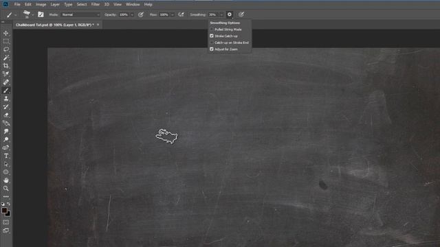 Chalk Writing Effect in Photoshop CC 2018 using the Brush Smoothing Option смотреть онлайн