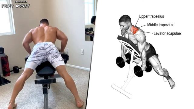 Упражнения для БОЛЬШИХ ТРАПЕЦИЙ. Тренировка дома с гантелями смотреть онлайн