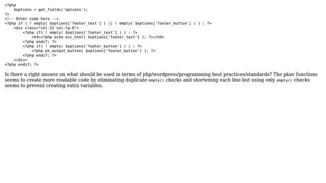 Code Review: Efficiently use array values and variables in a WordPress template смотреть онлайн