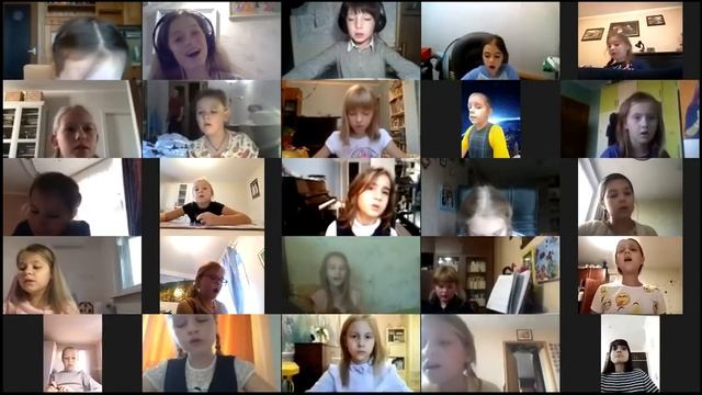 Фрагмент хорового занятия хора "Жаворонок" в ZOOM смотреть онлайн