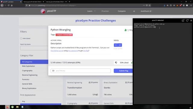 picoCTF - Python Wrangling смотреть онлайн