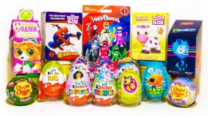 15 Киндер Сюрпризов МИ-МИ-МИШКИ Лунтик и СМЕШАРИКИ Маша и Медведь ЧЕЛОВЕК ПАУК Фиксики