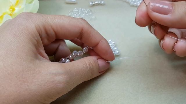 Necklace CORNER/Beaded necklace/Pearl necklace/Diy/Beaded/Жемчужное колье своими руками/Tutorial смотреть онлайн