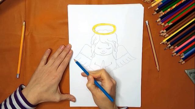 Как нарисовать ангелочка. Онлайн-школа рисования "Малевашки" смотреть онлайн