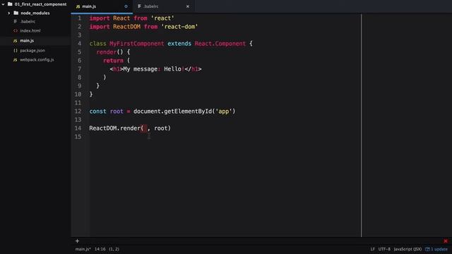 07 - Create our first React.js Component! смотреть онлайн
