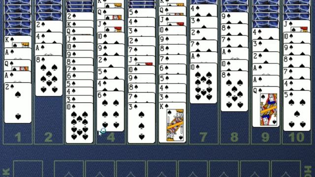 Crystal Spider Solitaire - Casual Mode (one suit) смотреть онлайн