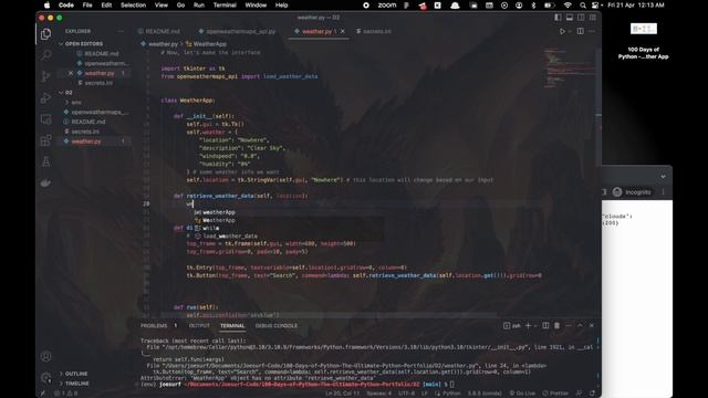 ASMR Programming - Building an Interactive Weather App in Python смотреть онлайн