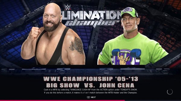 Elimination Chamber WWE 2k20 - Big Show vs John Cena - WWE Championship