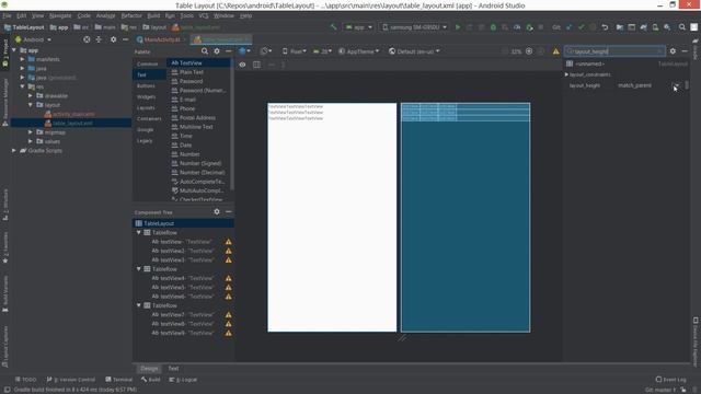 Android Tutorial - TableLayout | Android Studio смотреть онлайн