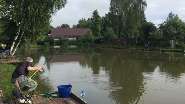 Ловля линя в РК Фишка Липки. смотреть онлайн