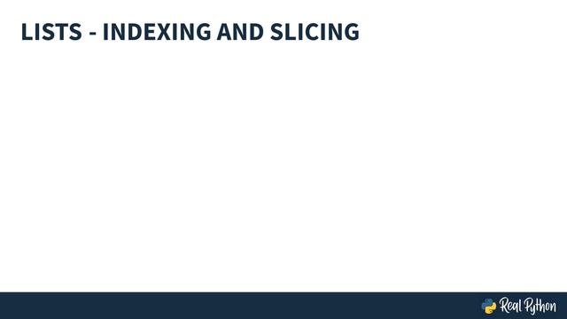 Python Lists: Indexing & Slicing смотреть онлайн