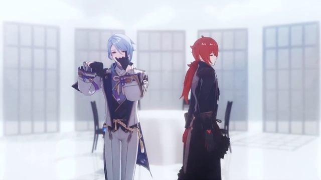 【Genshin Impact MMD】Naughty 【Kamisato Ayato & Diluc】