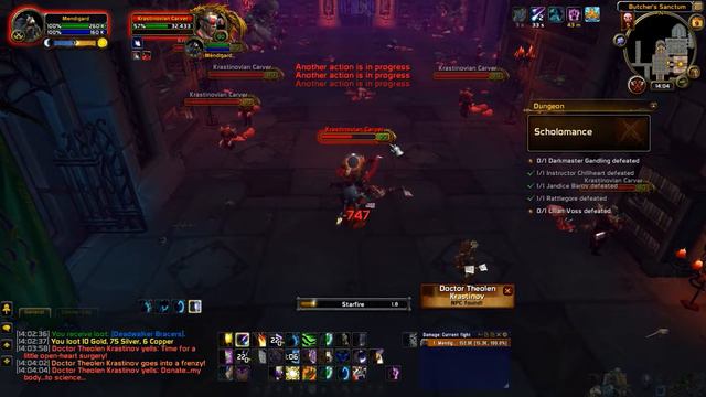 Doctor Theolen Krastinov Rare Spawn Scholomance Heroic.