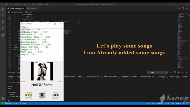 [DEMO] Music Player using Python Programming || Tkinter and Pygame module || 2021 смотреть онлайн