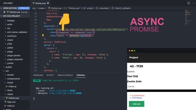 HTTP Requests mit der Hilfe von fetch() | Vue.js in a Nutshell смотреть онлайн