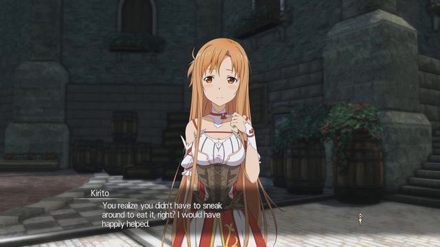 Sword Art Online Hollow Realization Asuna Cream Bread Scene
