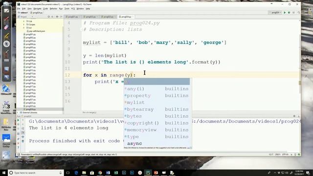 031 - For loop with list and len() смотреть онлайн