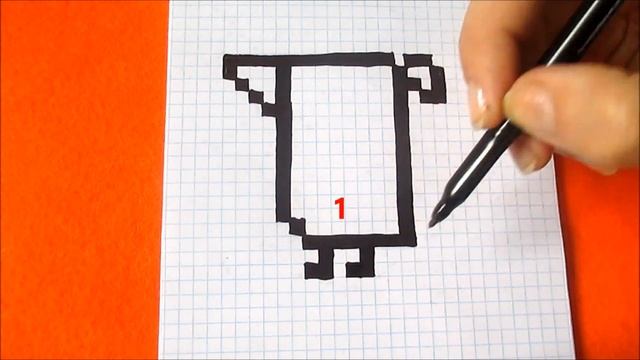 Как рисовать Попугая Птичку по клеточкам How to Draw Bird Pixel Art for Kids смотреть онлайн
