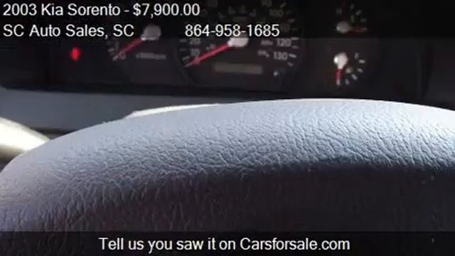 2003 Kia Sorento EX 4WD - for sale in Anderson, SC 29626 смотреть онлайн