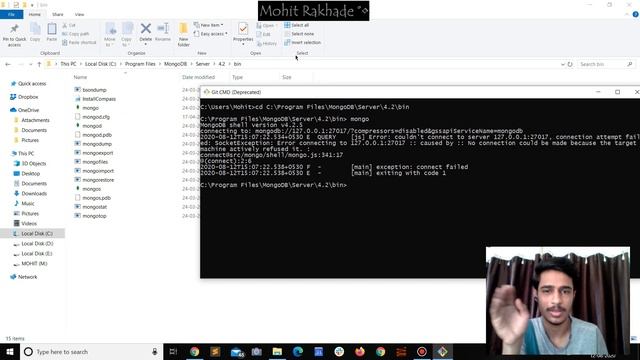 Error: couldn't connect to server 127.0.0.1:27017 OR UnhandledPromiseRejectionWarning #mongo #error смотреть онлайн